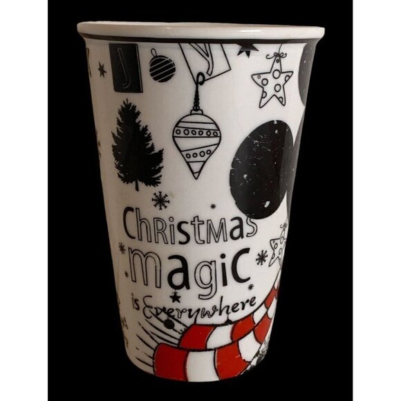 Disney Mickey Mouse Mug Cup Tumbler Christmas Magic is Everywhere - Picture 3 of 13